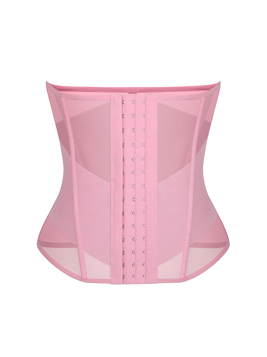 Breathable Mesh Waist Cincher with 7 Steel Bones - Auxieswear