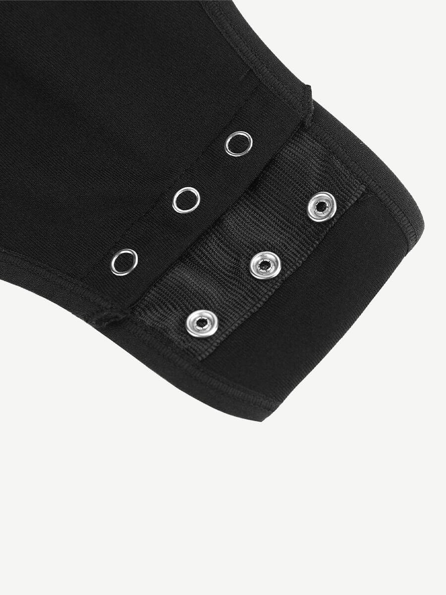 Long Sleeve Slim Corset Bodysuit - Auxieswear