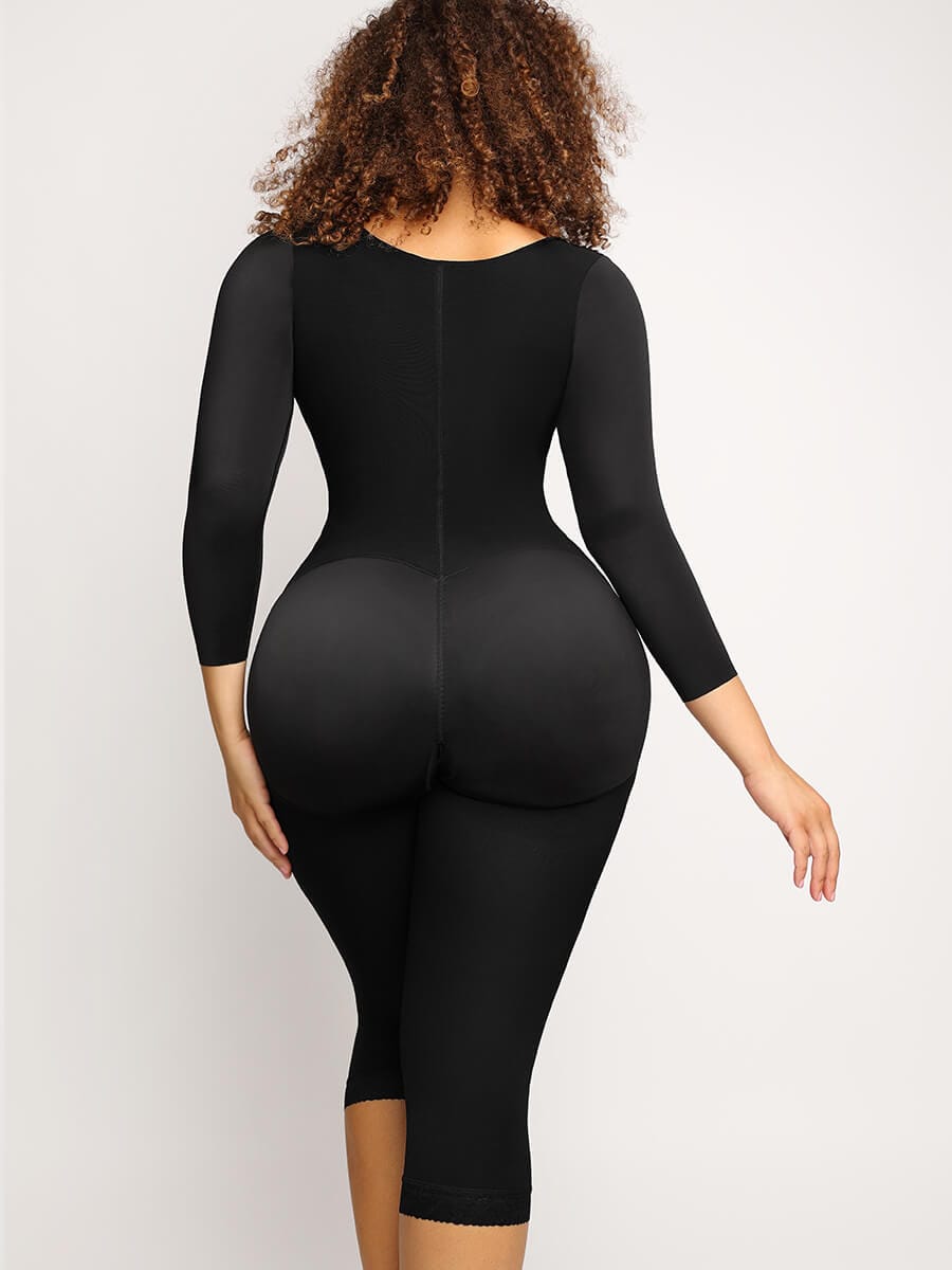 Knee-Length U-Shaped Tummy and Thighs Slimming Full Body Shaper - Auxieswear