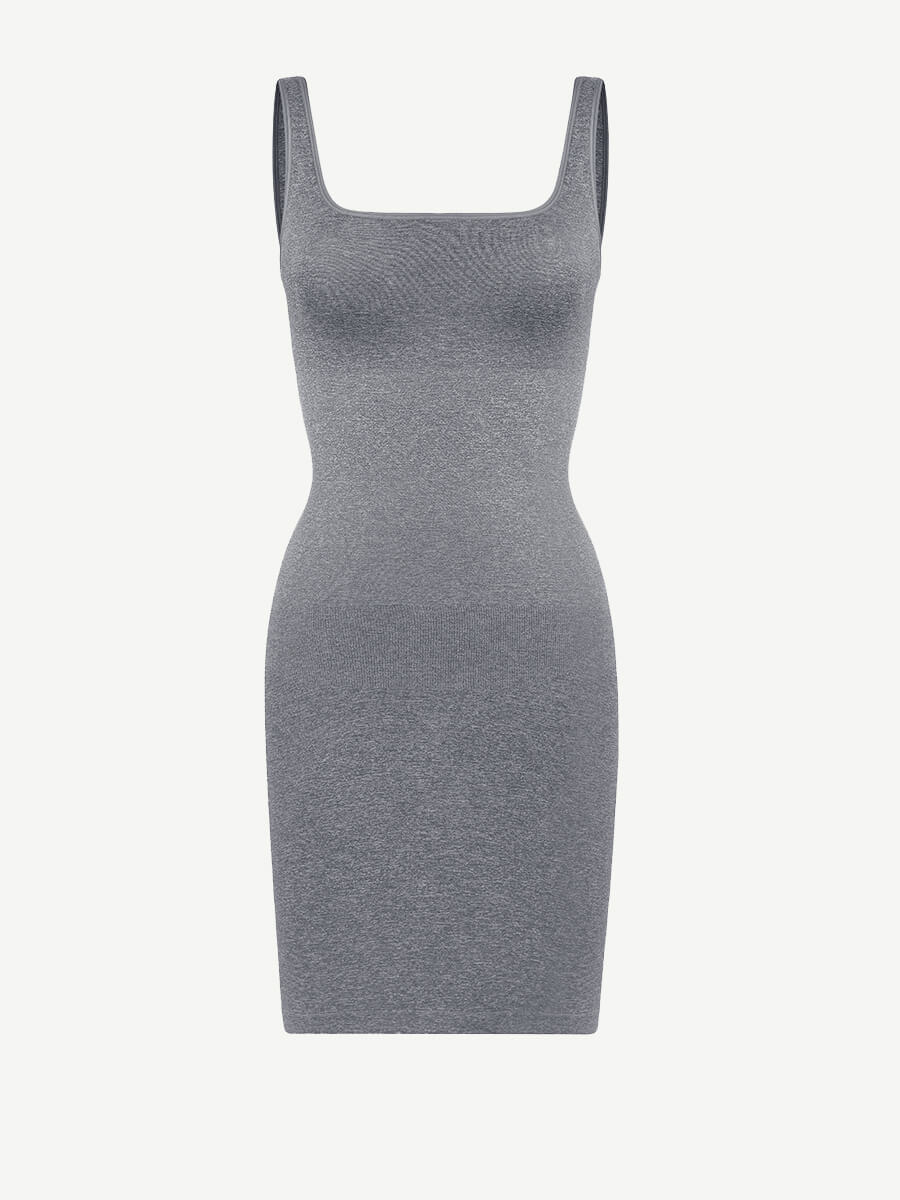 Square Neck Snatched Body Shaping Dress - Auxieswear