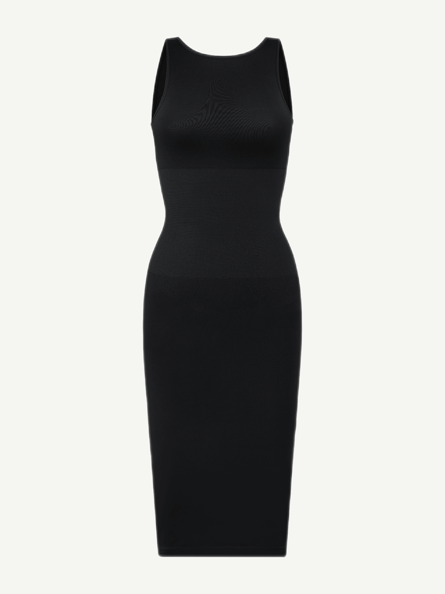 U-Back Body Shaping Midi Shapewear Dress - Auxieswear
