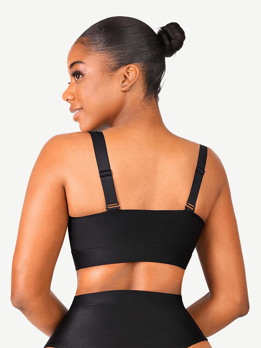 Bikini Top with Surplice Neck & Adjustable Straps - Auxieswear