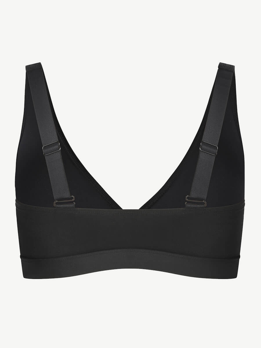 Bikini Top with Surplice Neck & Adjustable Straps - Auxieswear