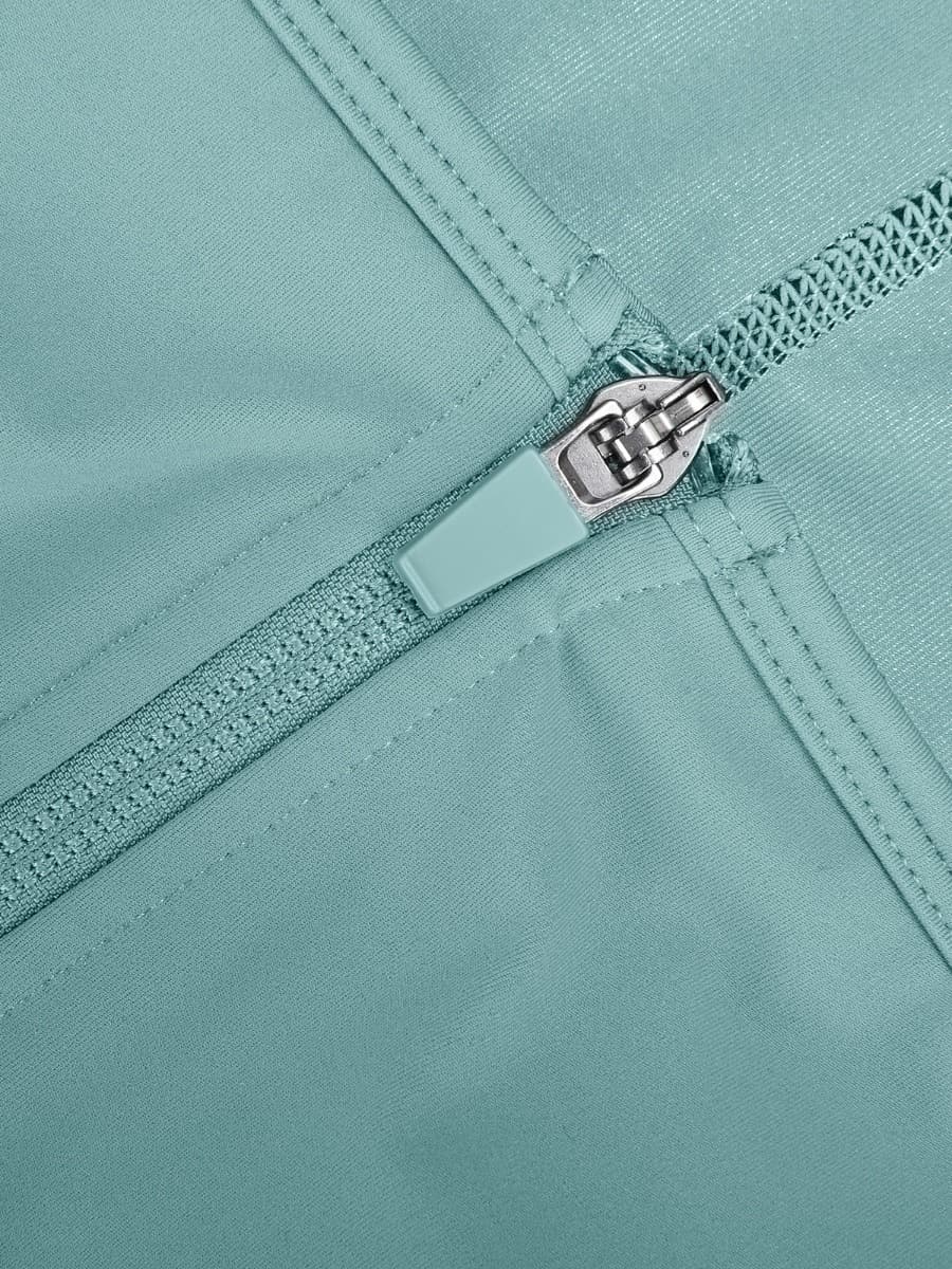 Sweat-Boosting Jumpsuit With Front Zipper - Auxieswear