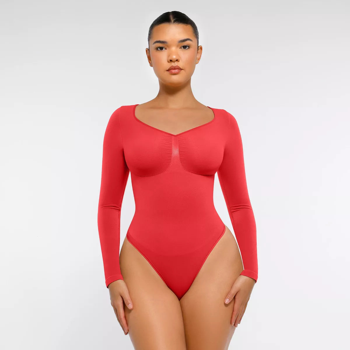 Long Sleeve Chest & Tummy Control Bodysuit