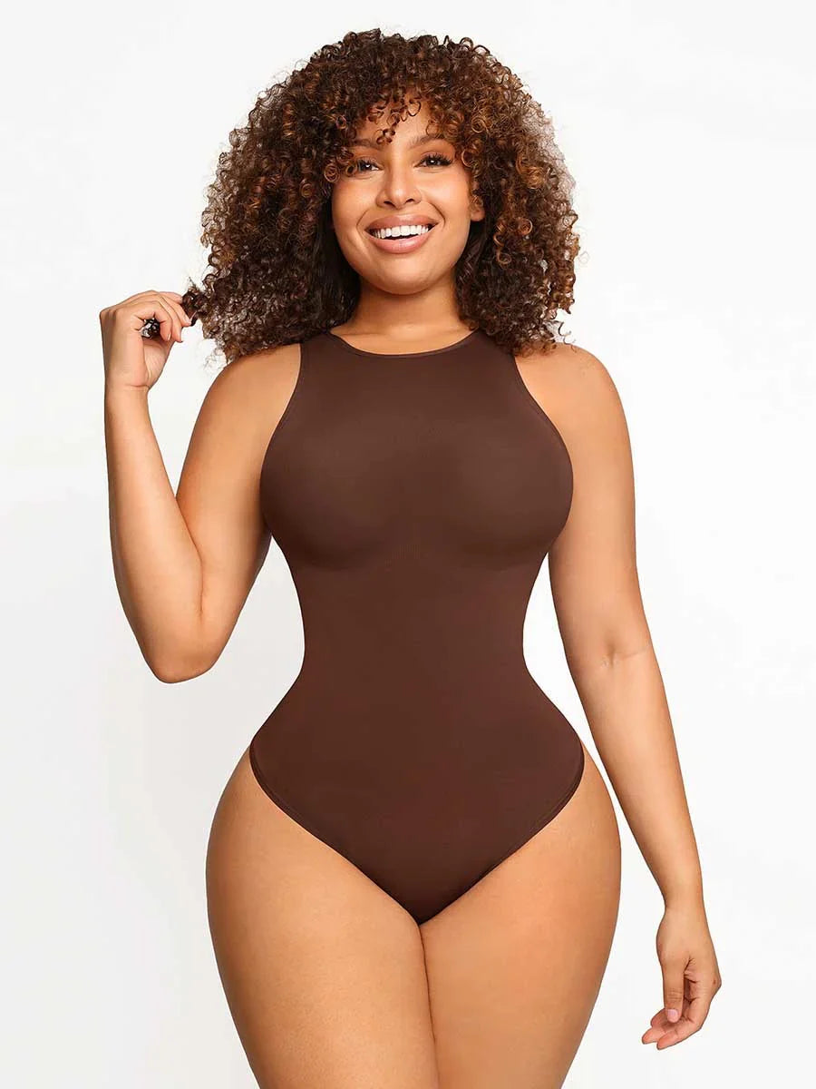 Round High Neck Summer Bodysuit - Auxieswear