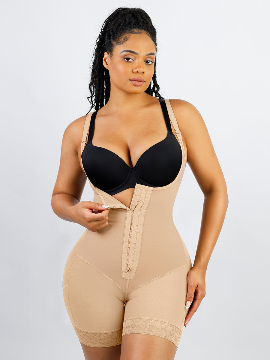 Breathable Open Bust Tummy Control Body Shaper - Auxieswear