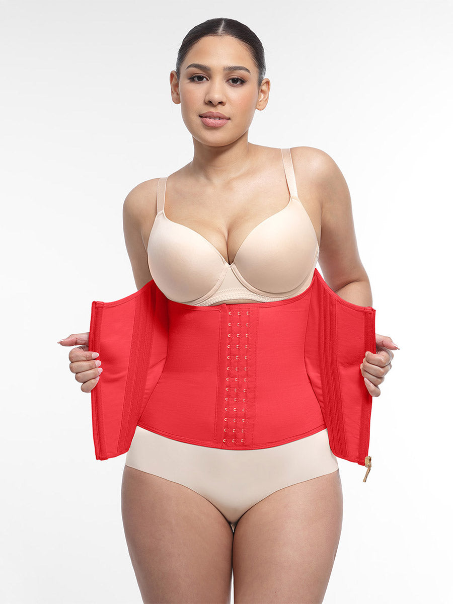 High Compression Waist Cincher with 15 Steel Bones - Auxieswear