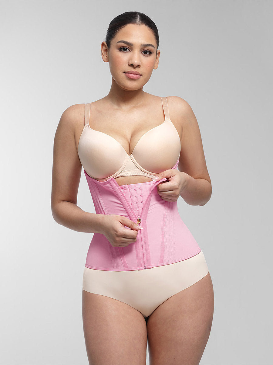 High Compression Waist Cincher with 15 Steel Bones - Auxieswear