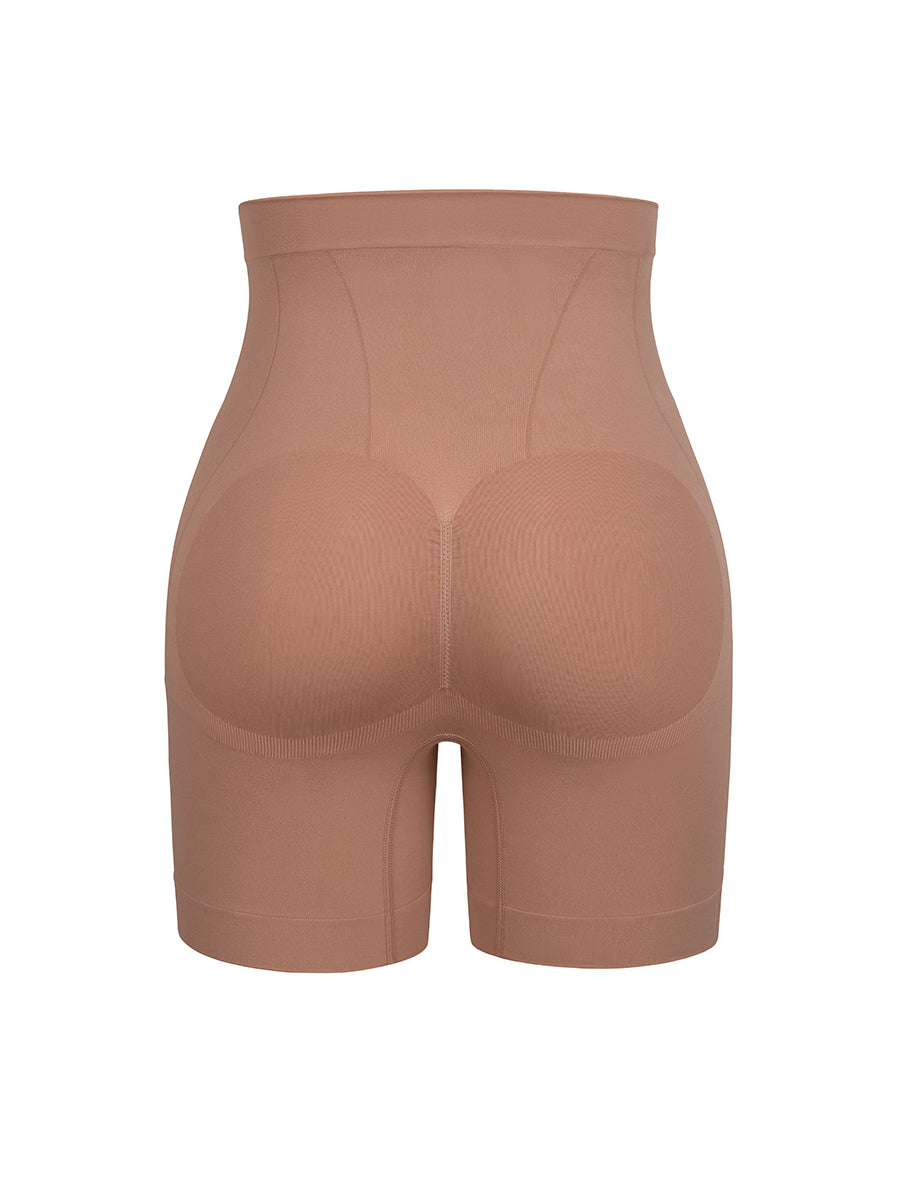 Seamless Mid-Waist Tummy Control Thigh Slimmer - Auxieswear