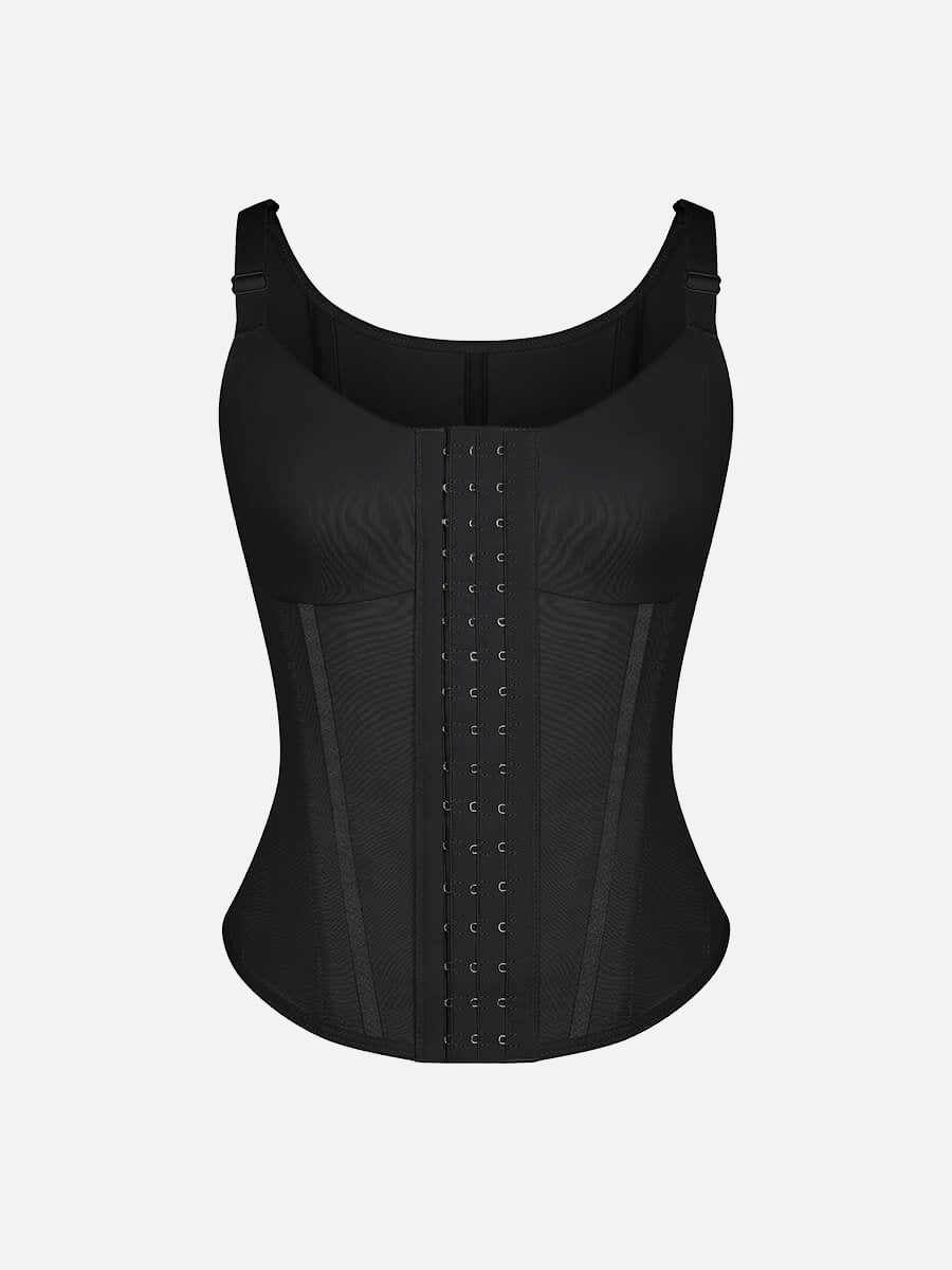 Waist Cincher Vest with 7 Steel Bones and Adjustable Straps - Auxieswear