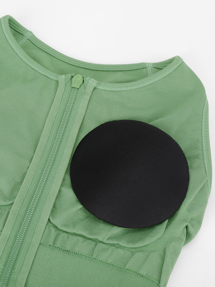 Seamless Ribbed Full-Length Shaping Catsuit - Auxieswear