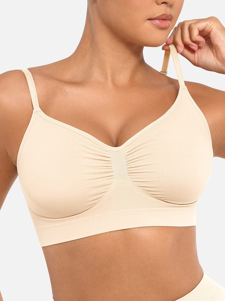 Wireless Supportive Shaping Bra with Adjustable Straps - Auxieswear