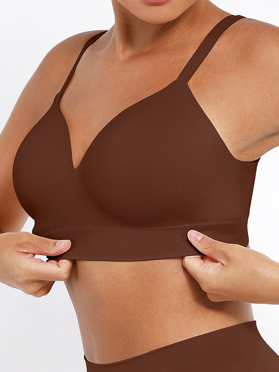 Wireless Bust Support Bra with Foam Cups - Auxieswear