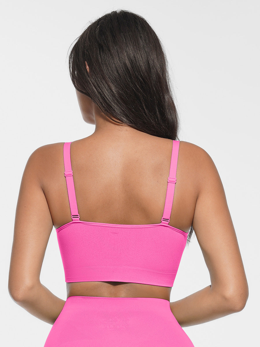Scoop Neck Bralette with Smooth Back & Adjustable Straps - Auxieswear