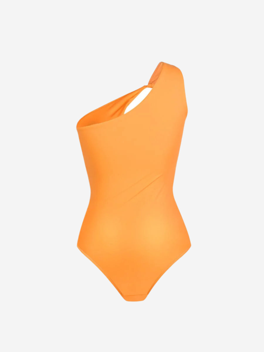One Shoulder Chest Support One Piece Swimsuit - Auxieswear