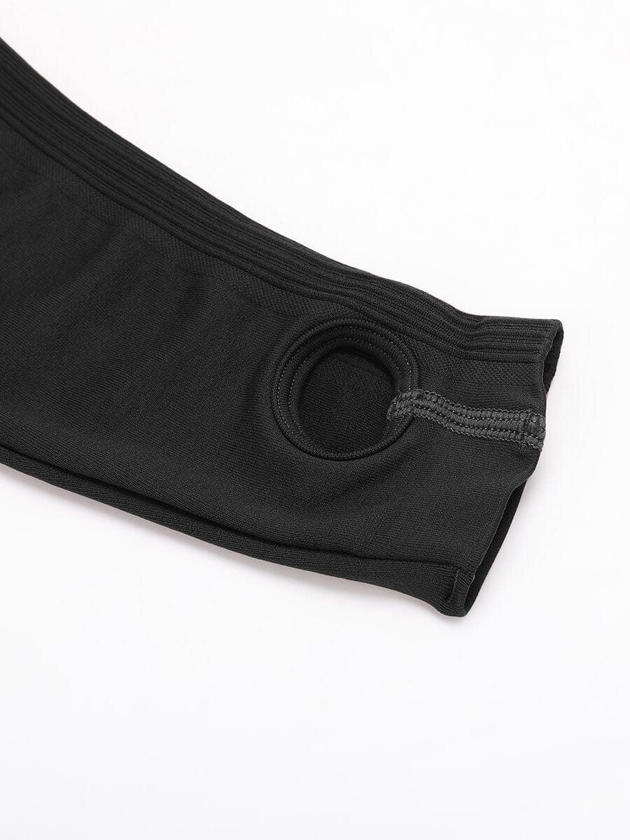 Waist Control Gym Top With Front Zipper - Auxieswear