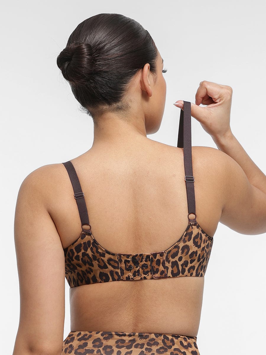 V-Neck Side Smoothing Bralette with Adjustable Straps - Auxieswear