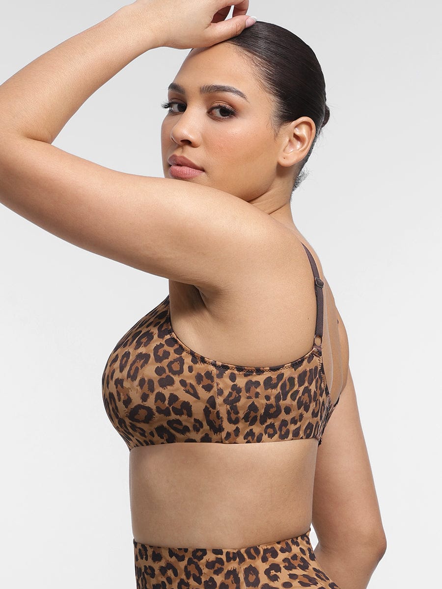 V-Neck Side Smoothing Bralette with Adjustable Straps - Auxieswear