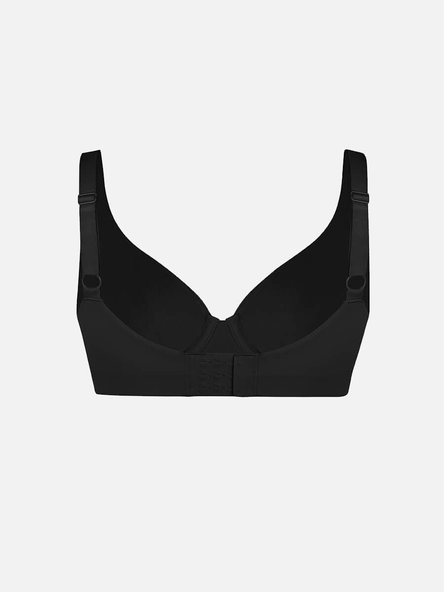 Deep V-Neck Unpadded Underwired Support Bra - Auxieswear