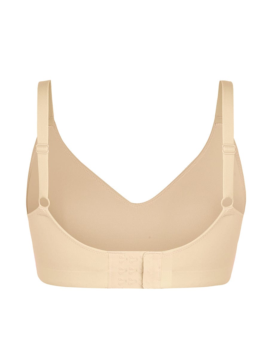 V-Neck Side Smoothing Bralette with Adjustable Straps - Auxieswear