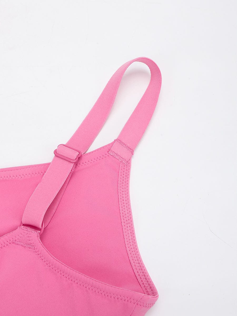 V-Neck Side Smoothing Bralette with Adjustable Straps - Auxieswear