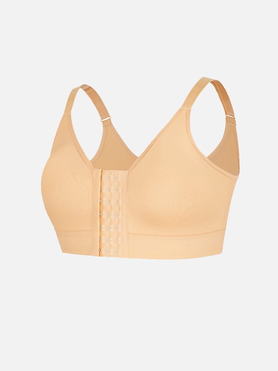 Breathable Chest Support Bra with Front Closure - Auxieswear