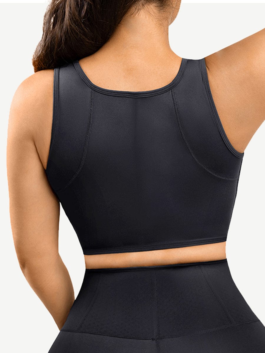 Front Zipper High Support Sports Top Bra - Auxieswear