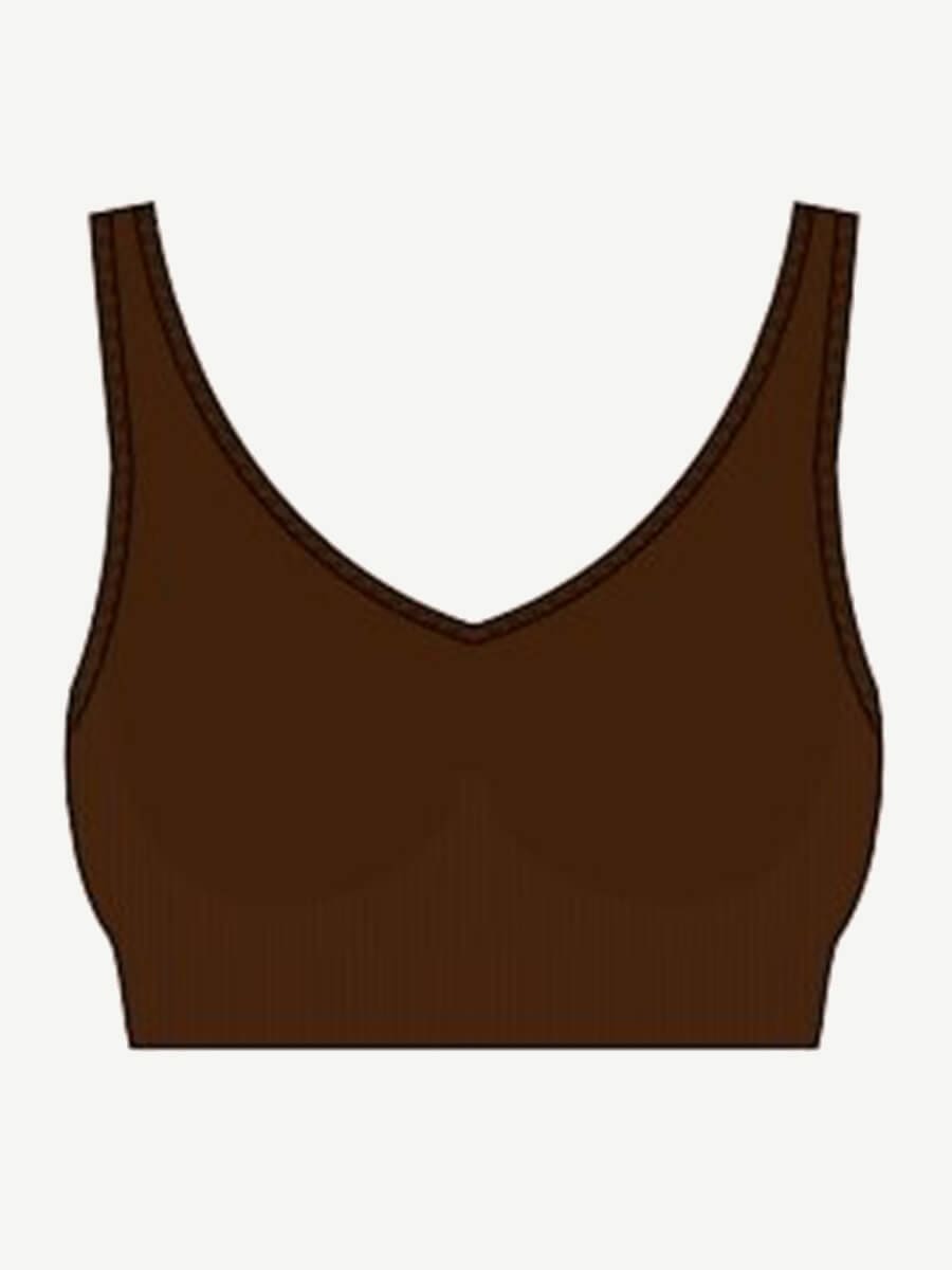 Deep V Design Bra With Removable cups - Auxieswear