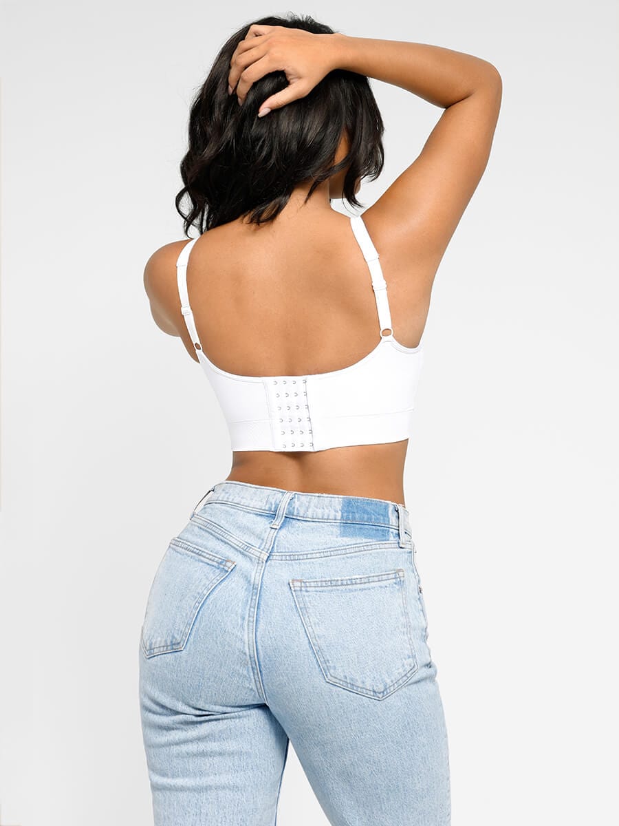 Deep V Design Bra With Removable cups - Auxieswear