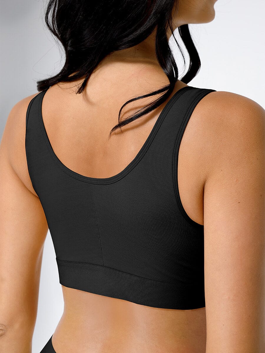 Breathable Support Bra with Adjustable Front Hooks - Auxieswear