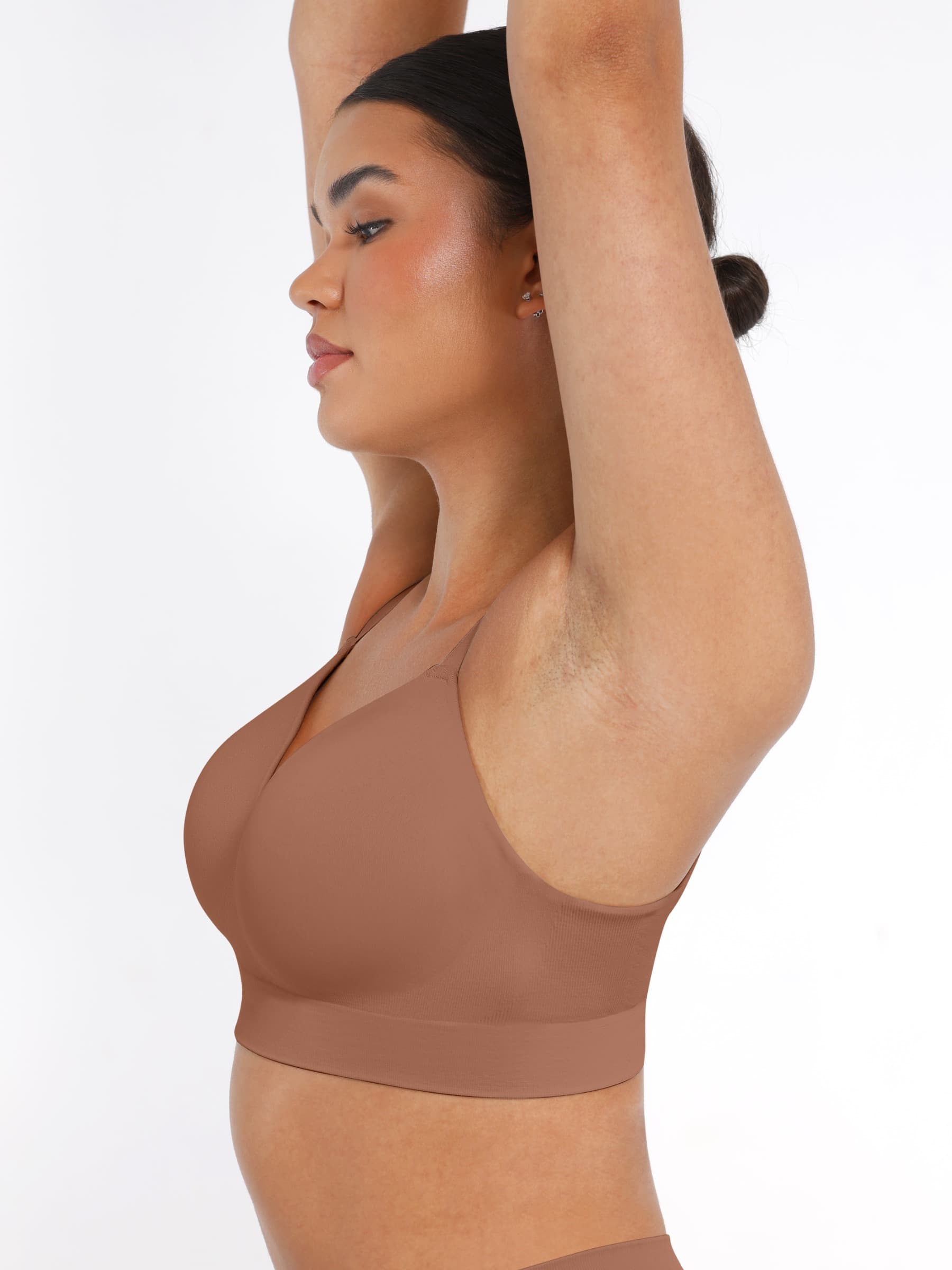 Wireless Bust Support Bra with Foam Cups - Auxieswear