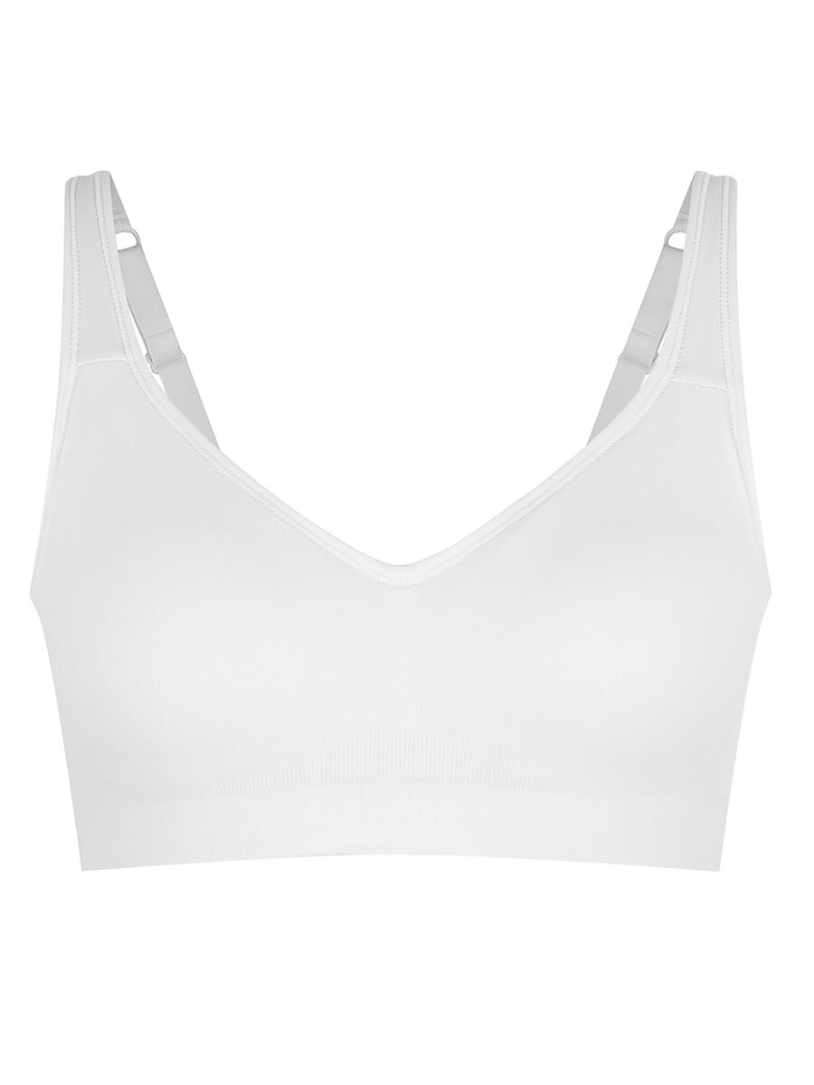 Wireless Bust Support Bra with Fixed Cups