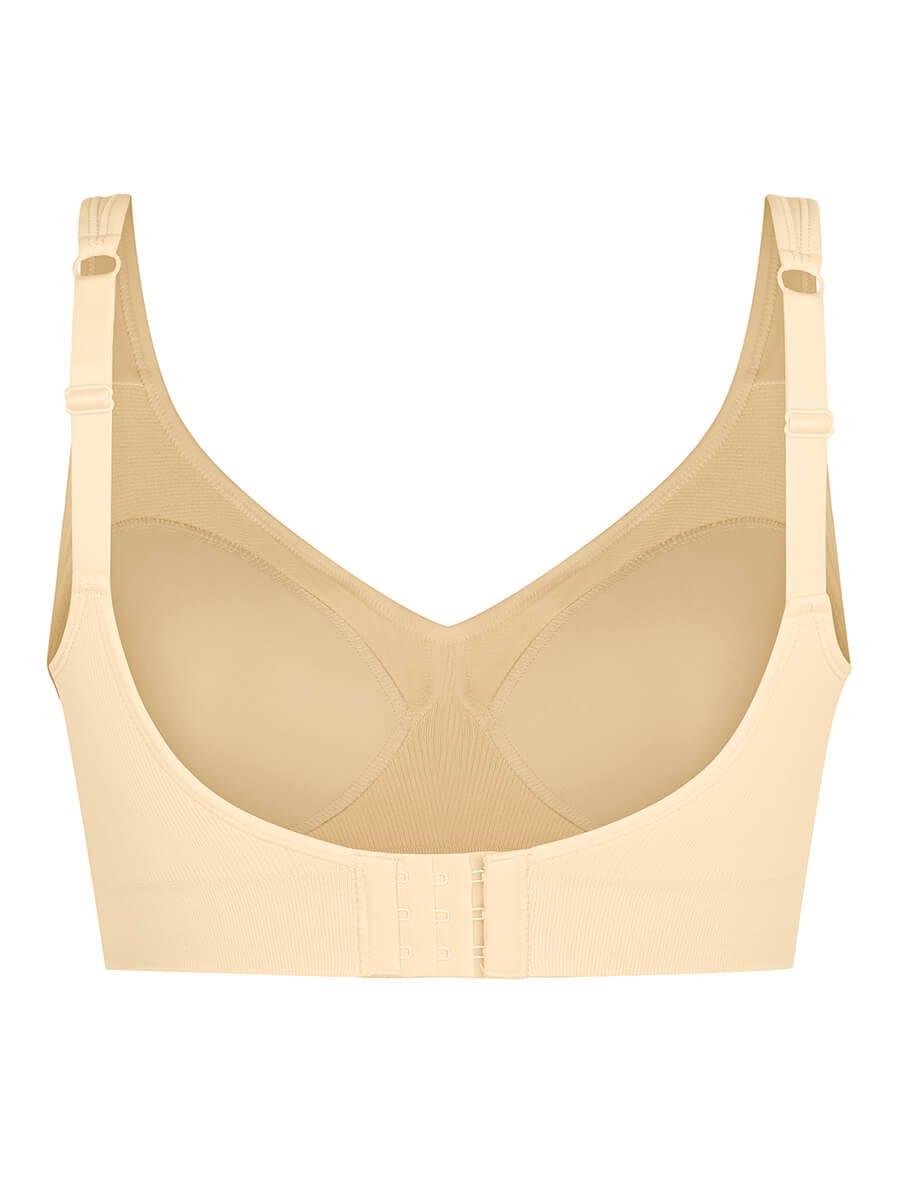Wireless Bust Support Bra with Fixed Cups - Auxieswear