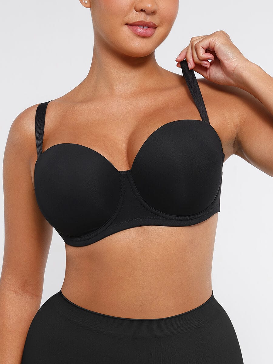 Underwire Non-Slip Bra with Removable Straps - Auxieswear