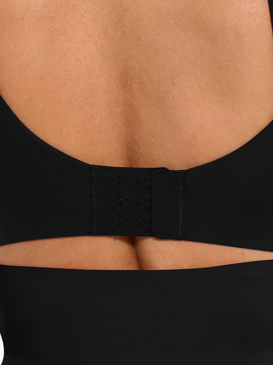 Deep V-Neck Unpadded Underwired Support Bra - Auxieswear