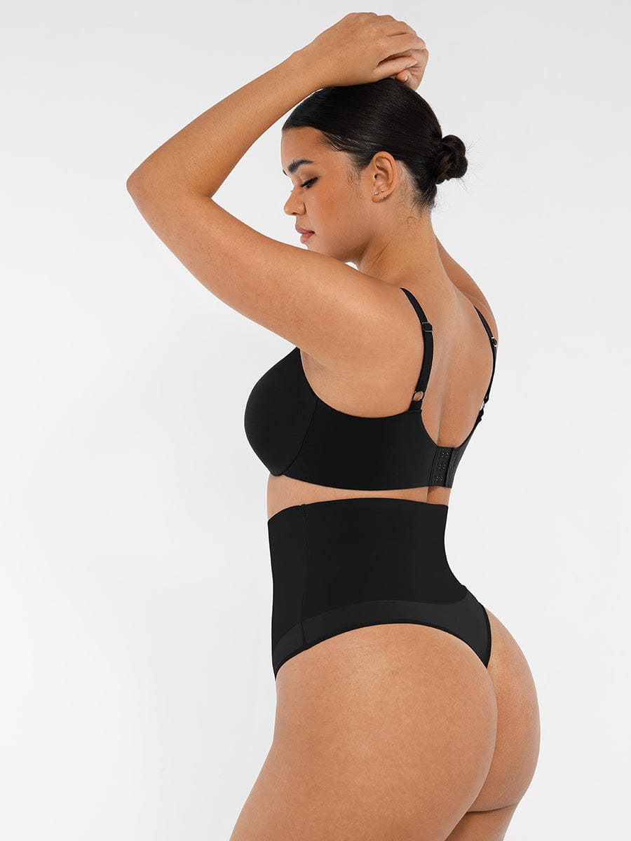 Deep V-Neck Unpadded Underwired Support Bra - Auxieswear