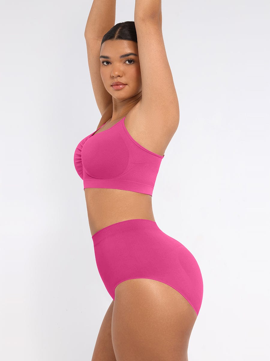 High-Waist Seamless Antibacterial Lining Briefs - Auxieswear