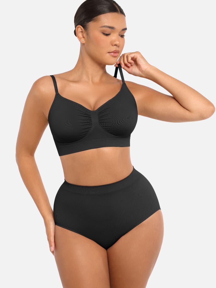 Wireless Supportive Shaping Bra with Adjustable Straps
