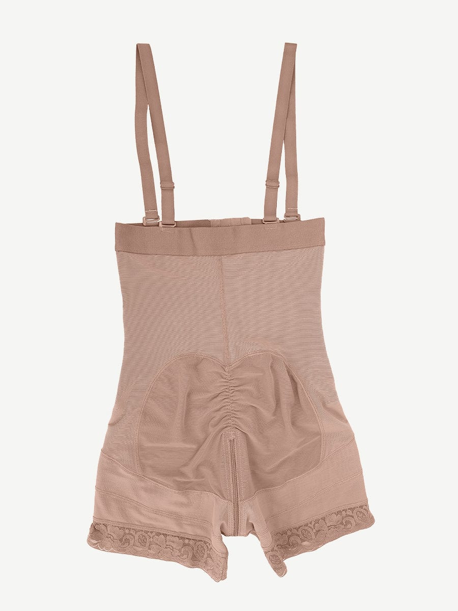 Firm Compression Breathable Body Shaper With Adjustable Straps - Auxieswear