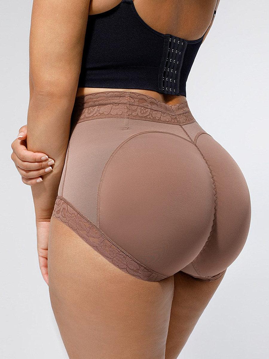 Peach Butt Lift Antibacterial Lining Mid-Waist Panties - Auxieswear