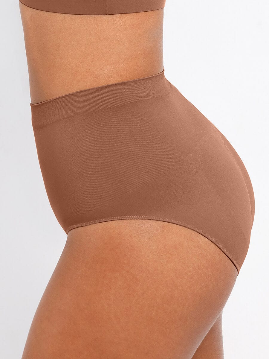 High-Waist Seamless Antibacterial Lining Briefs