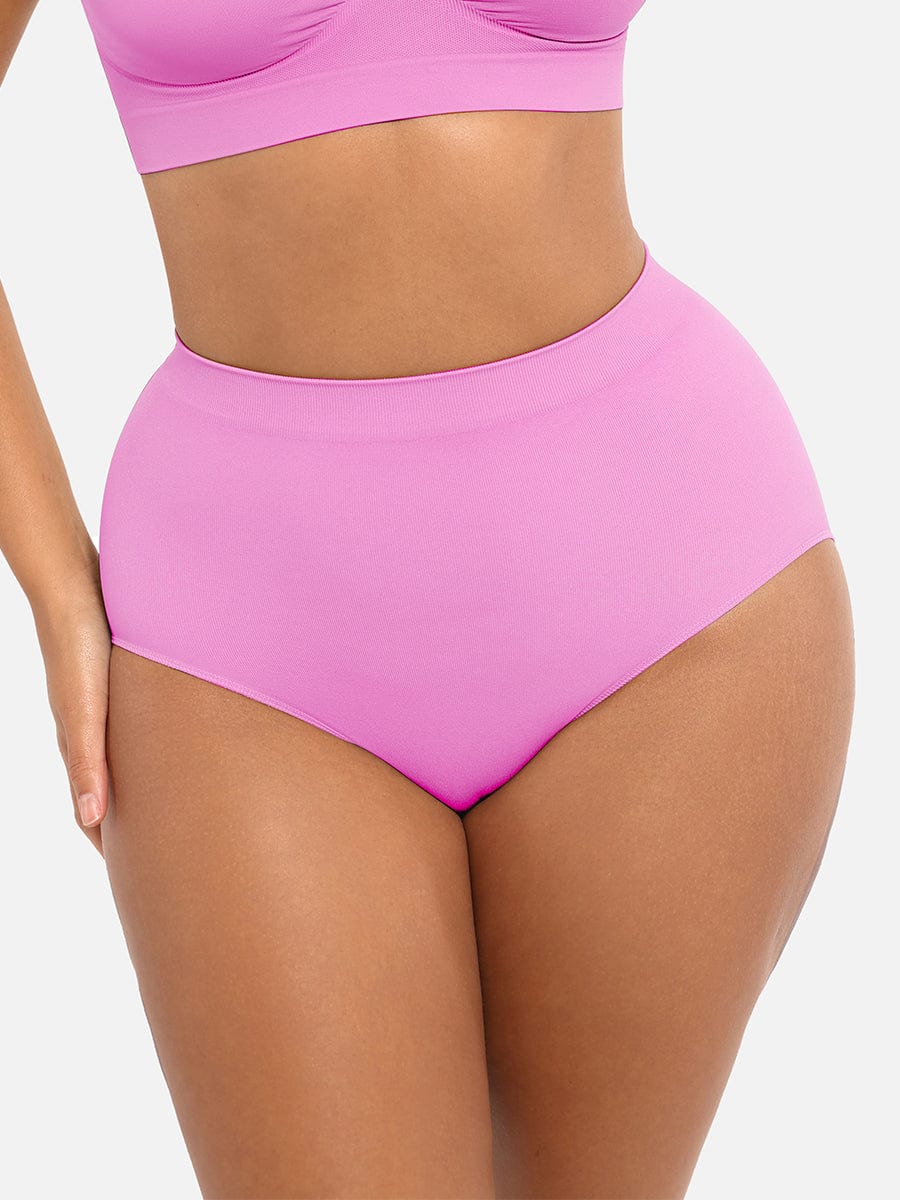 High-Waist Seamless Antibacterial Lining Briefs - Auxieswear
