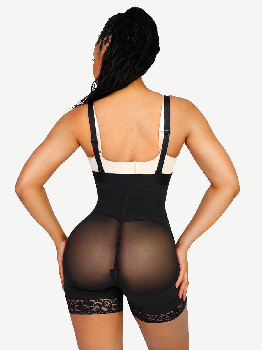 Firm Compression Breathable Body Shaper With Adjustable Straps - Auxieswear