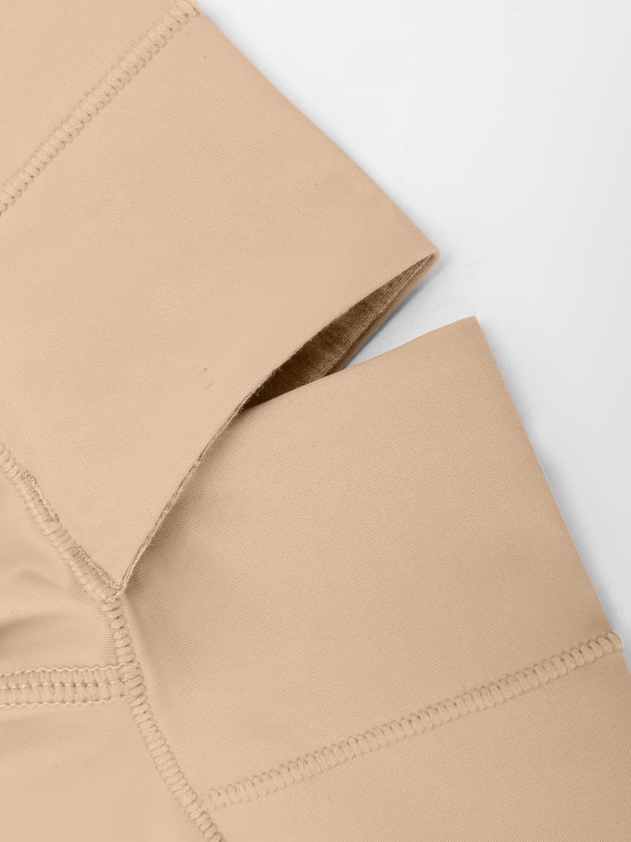 Deep V-shaped neckline Mid-Thigh Body Shaper - Auxieswear