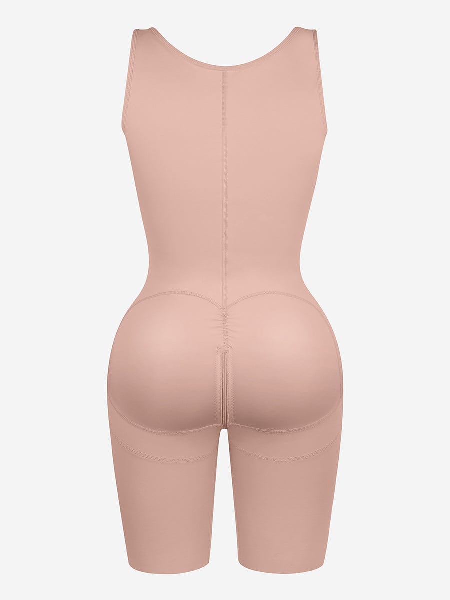 Breast Covering Full Body Shaper With a Side Zipper - Auxieswear