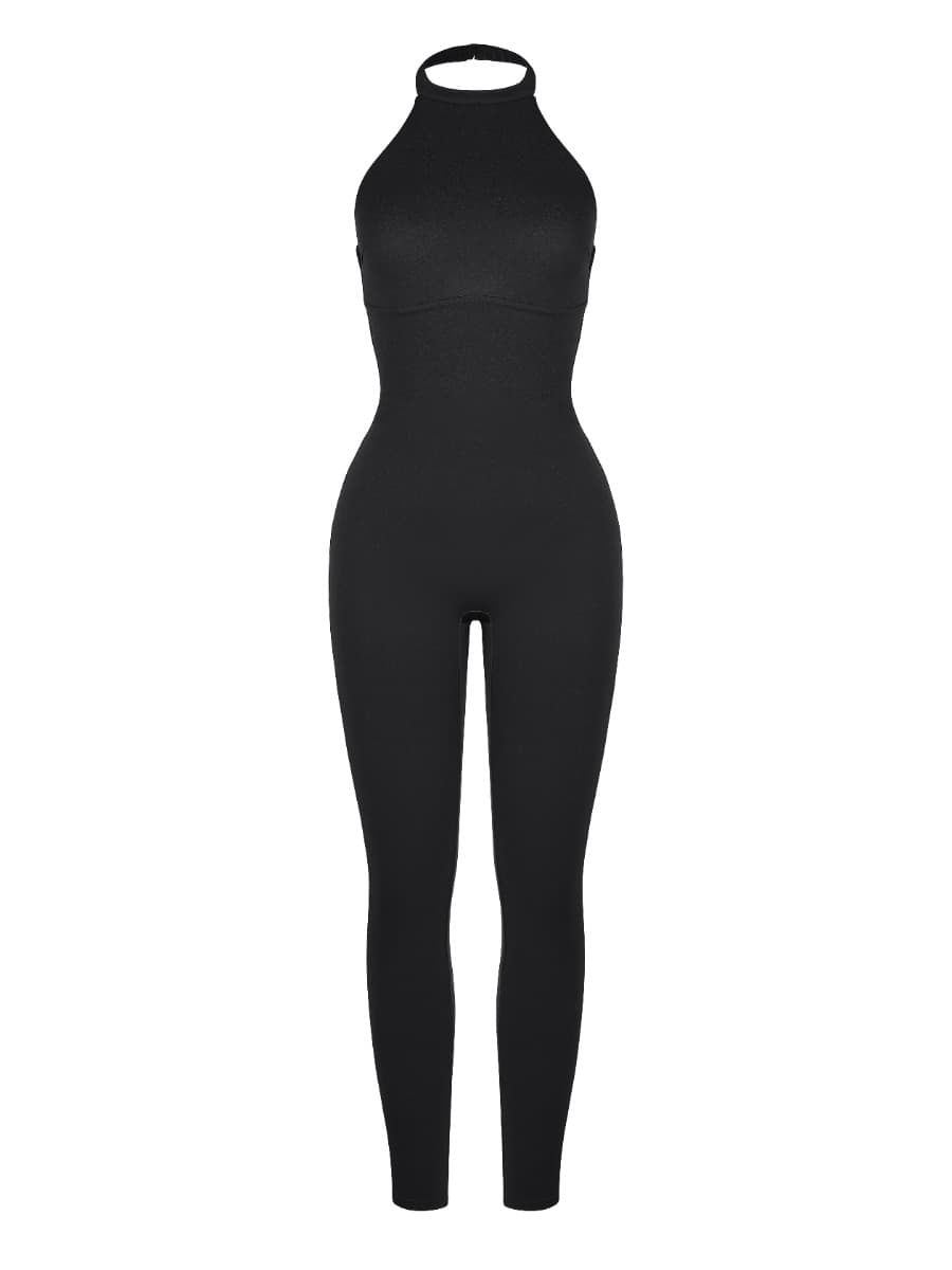 One-Piece Halter Thigh Slimming Jumpsuit - Auxieswear