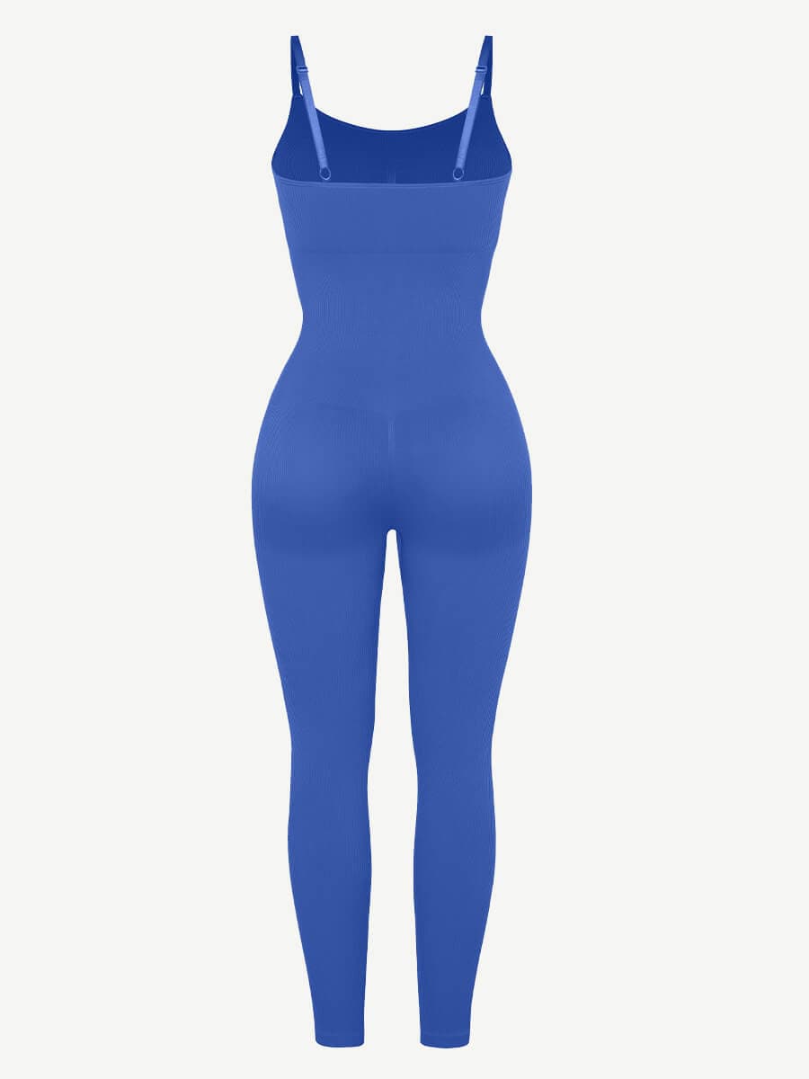 High-Stretch Tummy Control Jumpsuit with Removable Pads - Auxieswear