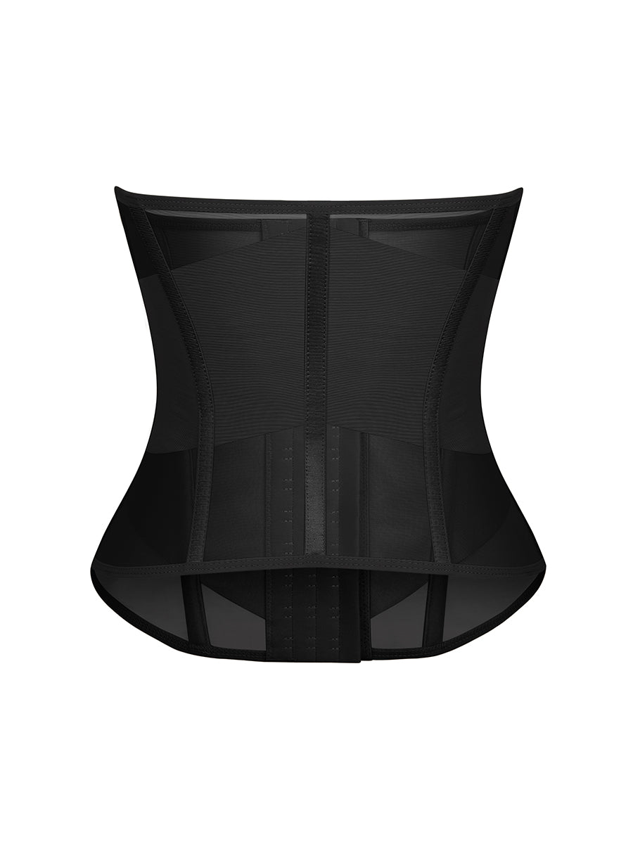 Breathable Mesh Waist Cincher with 7 Steel Bones - Auxieswear