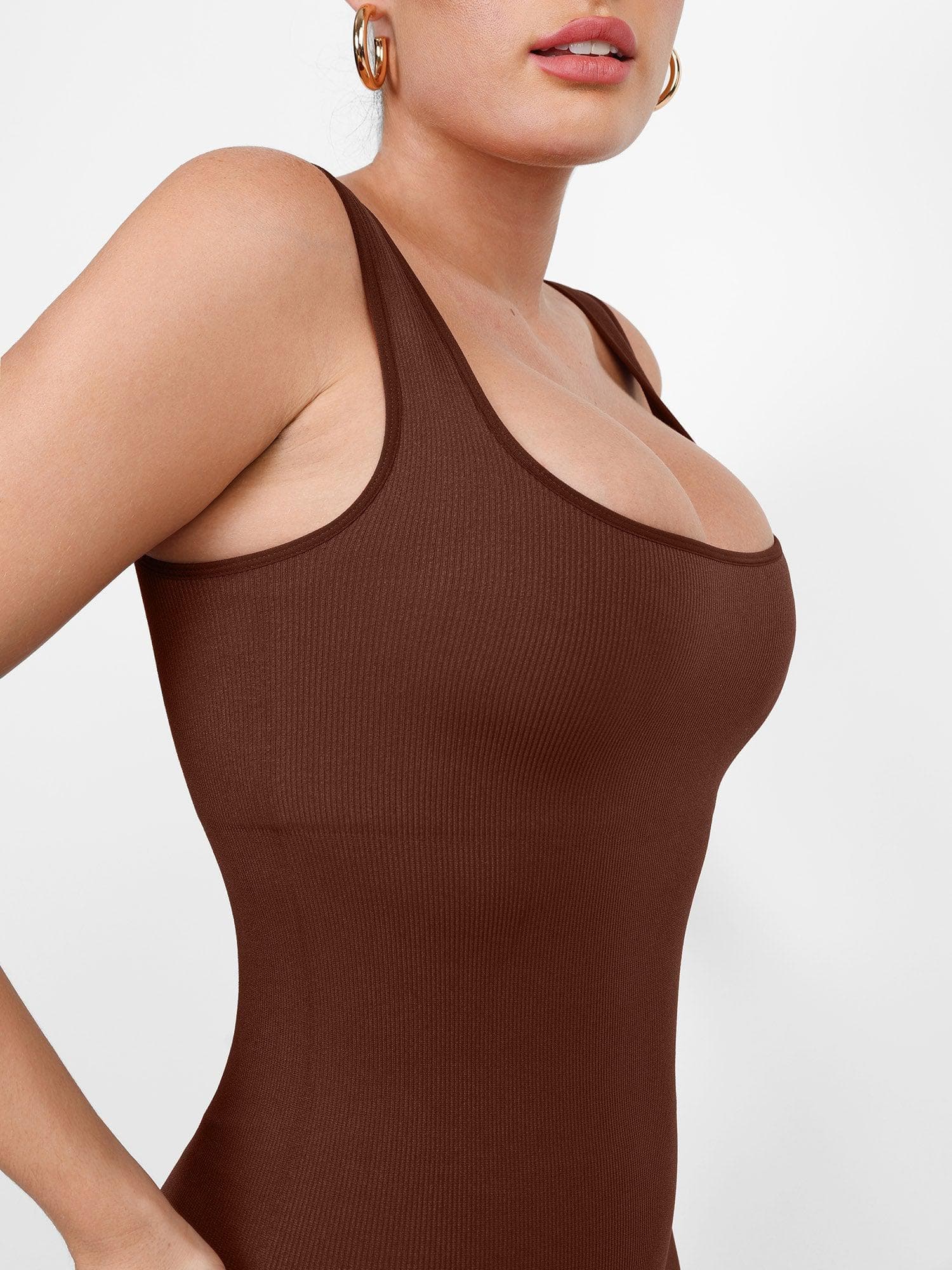 Retro Square Neck Seamless Sport Jumpsuit - Auxieswear